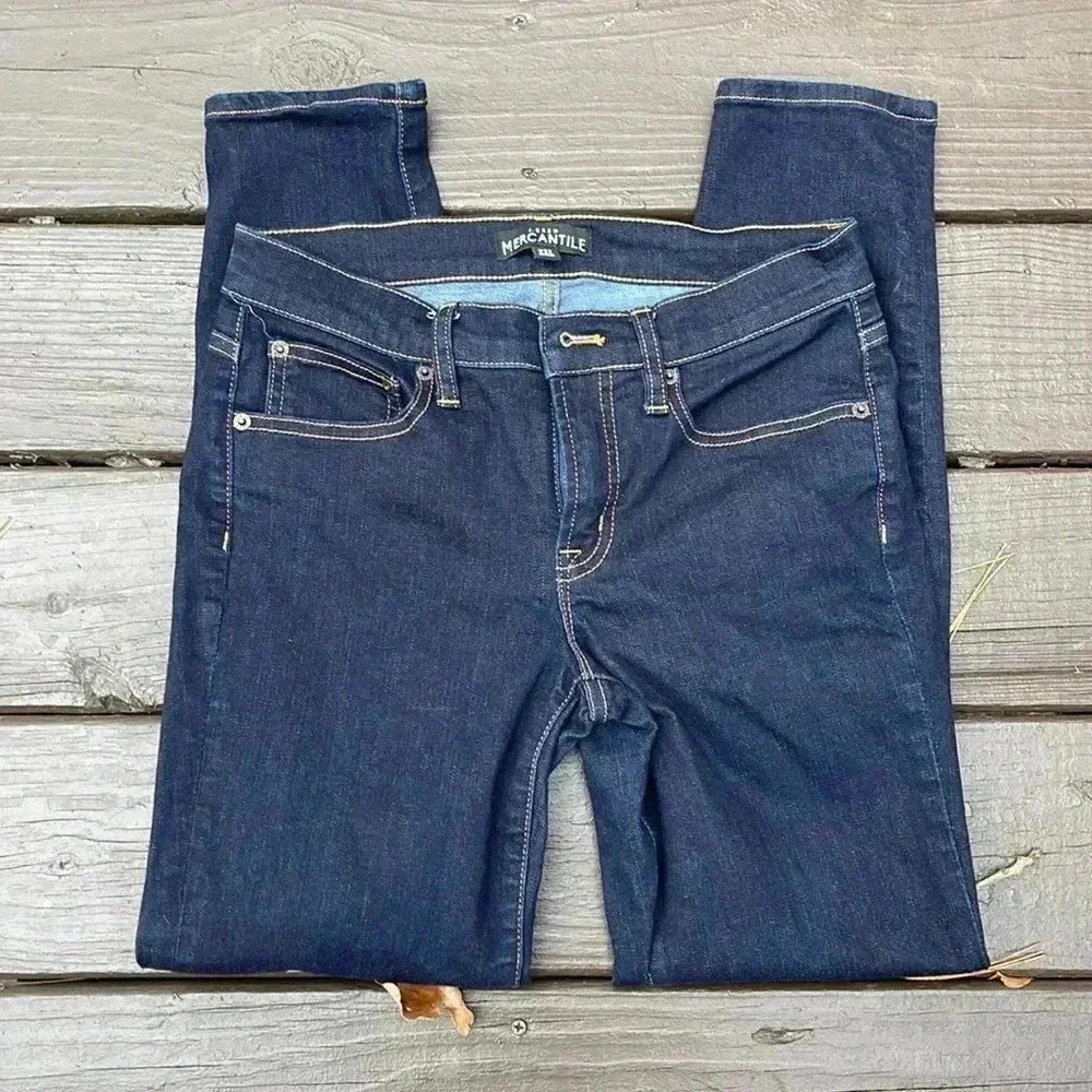 J. Crew mercantile, dark denim crop jeans W 27 L 28